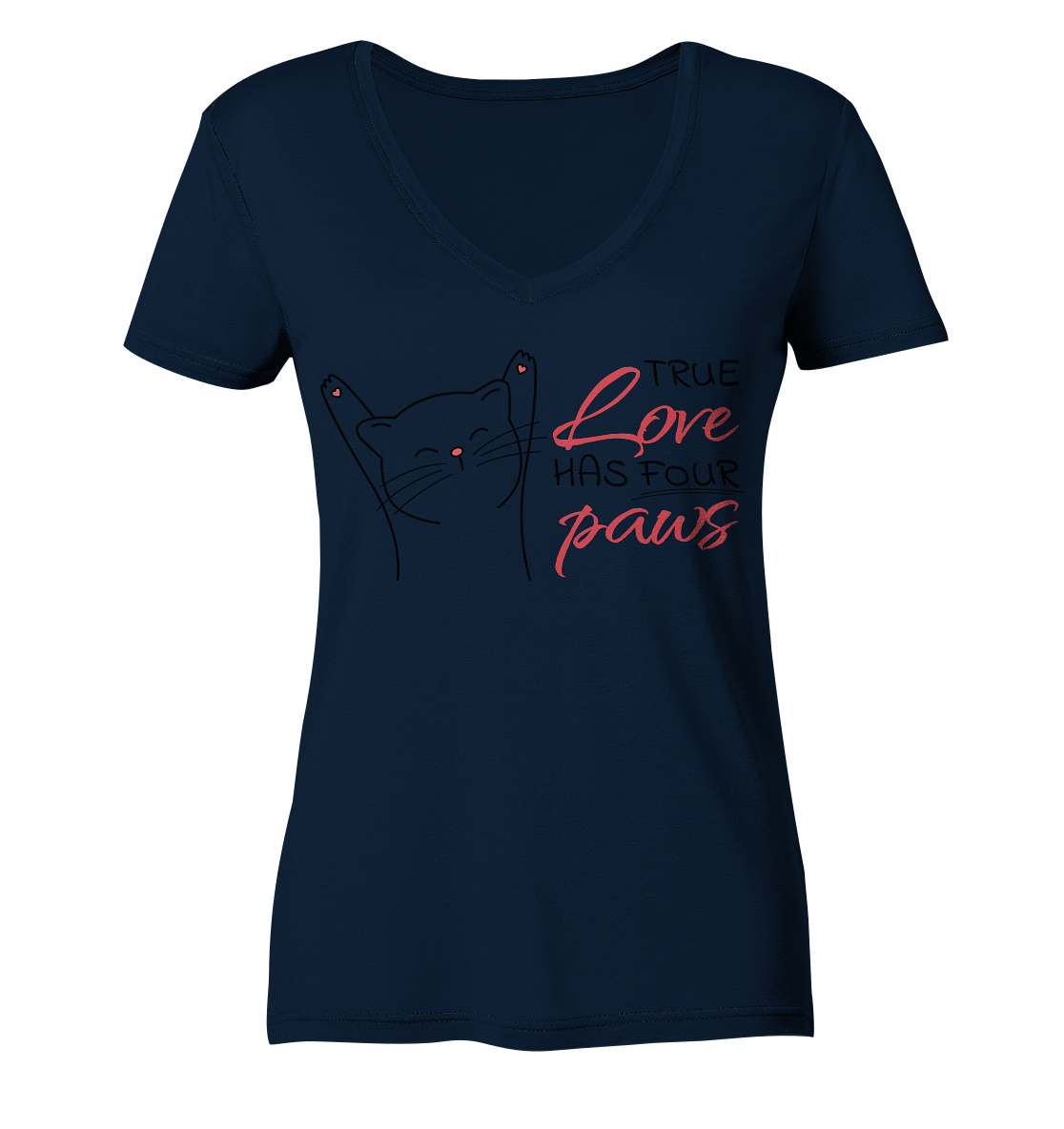 True Paw Love - Ladies V-Neck Shirt