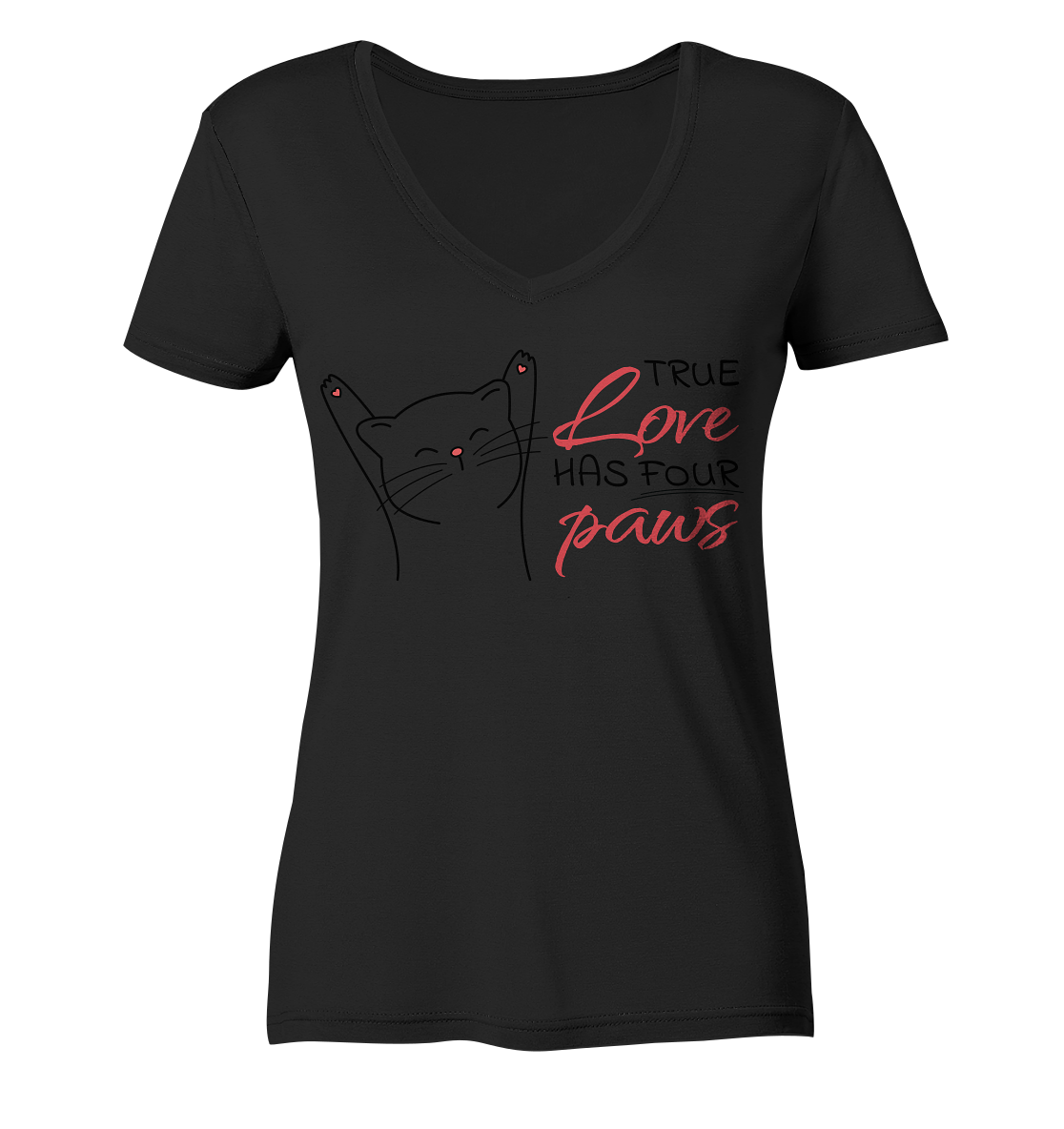 True Paw Love - Ladies V-Neck Shirt