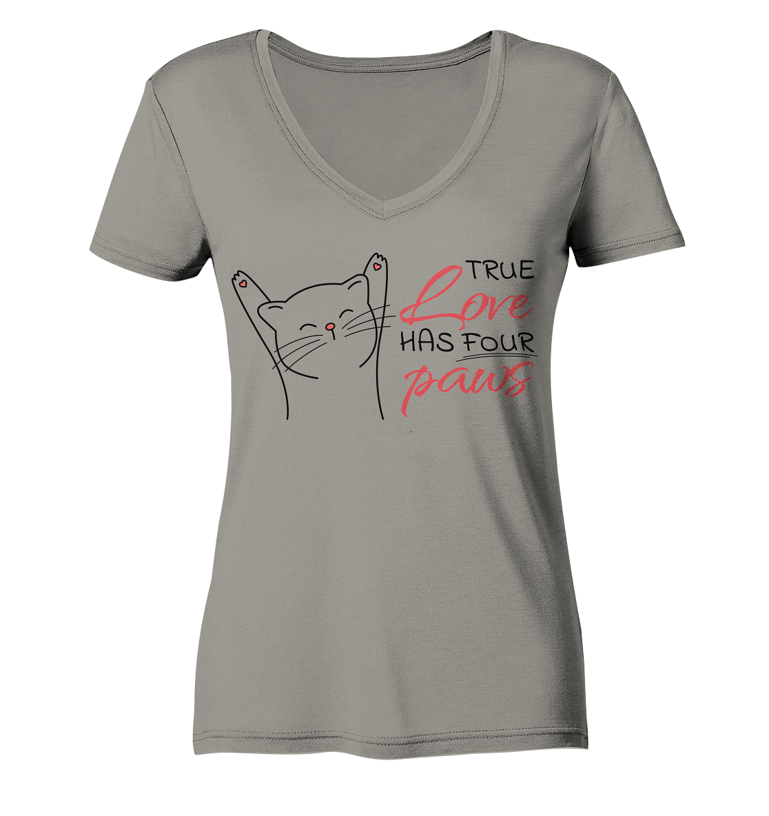 True Paw Love - Ladies V-Neck Shirt