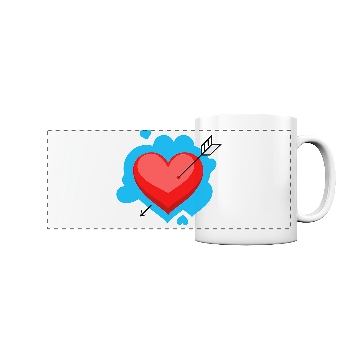 Heart - Panorama Tasse