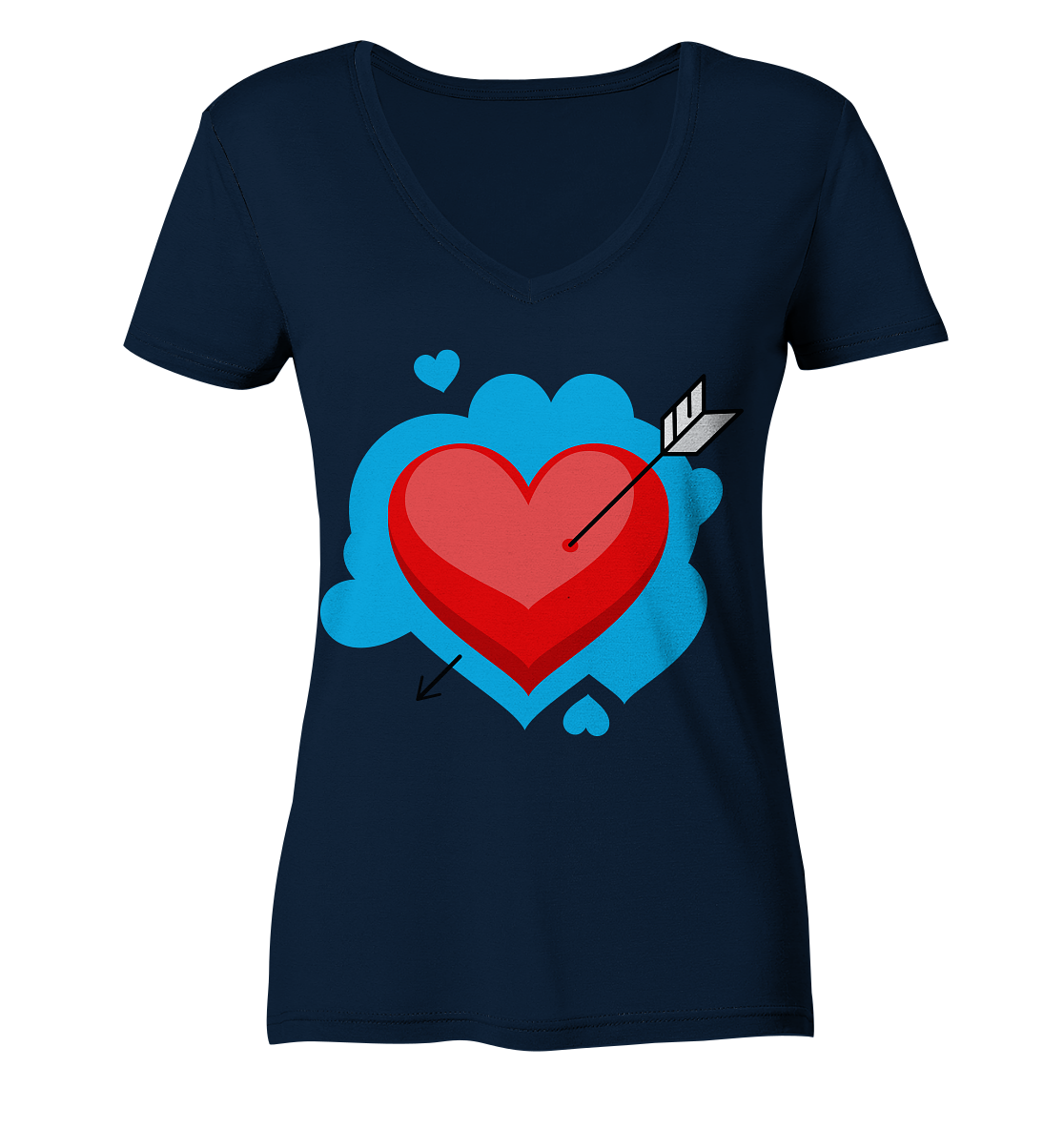 Heart - Ladies V-Neck Shirt