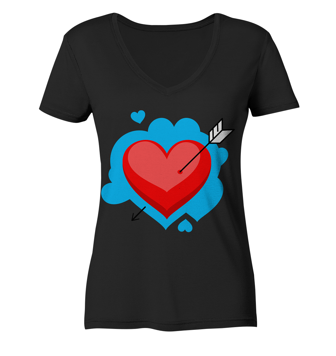 Heart - Ladies V-Neck Shirt