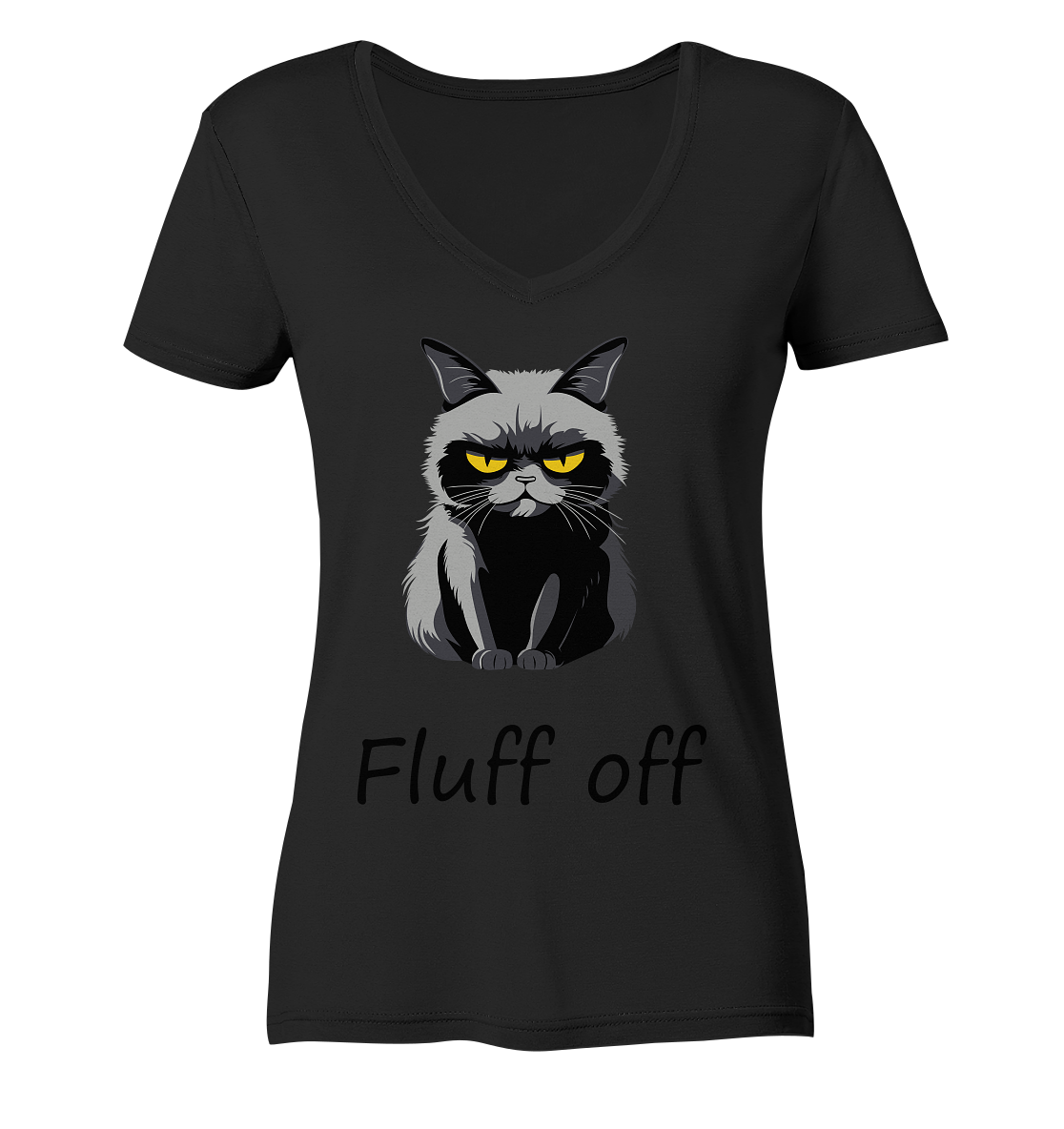 Fluff off - Ladies V-Neck Shirt