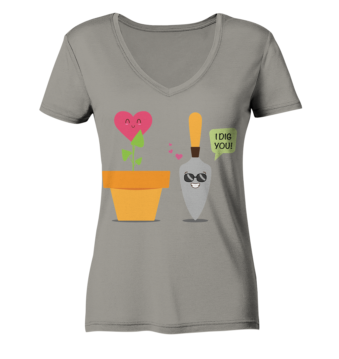 I dig you - Ladies V-Neck Shirt