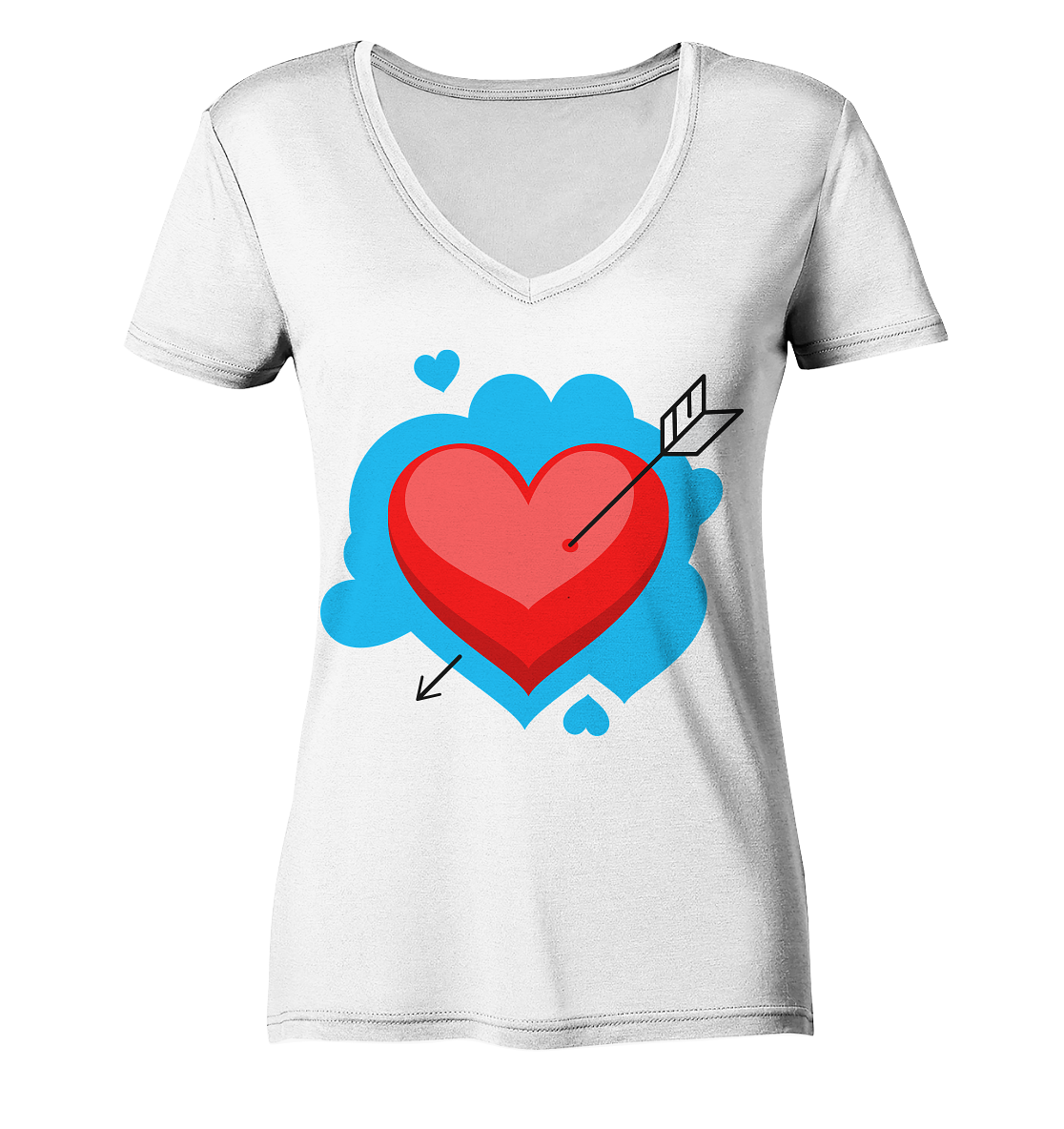 Heart - Ladies V-Neck Shirt