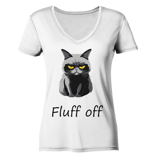 Fluff off - Ladies V-Neck Shirt