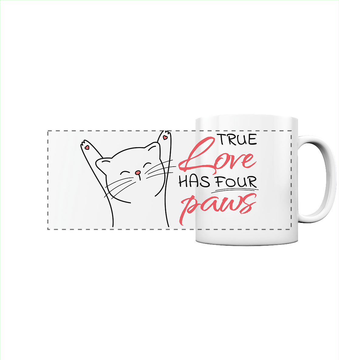 True Paw Love - Panorama Tasse