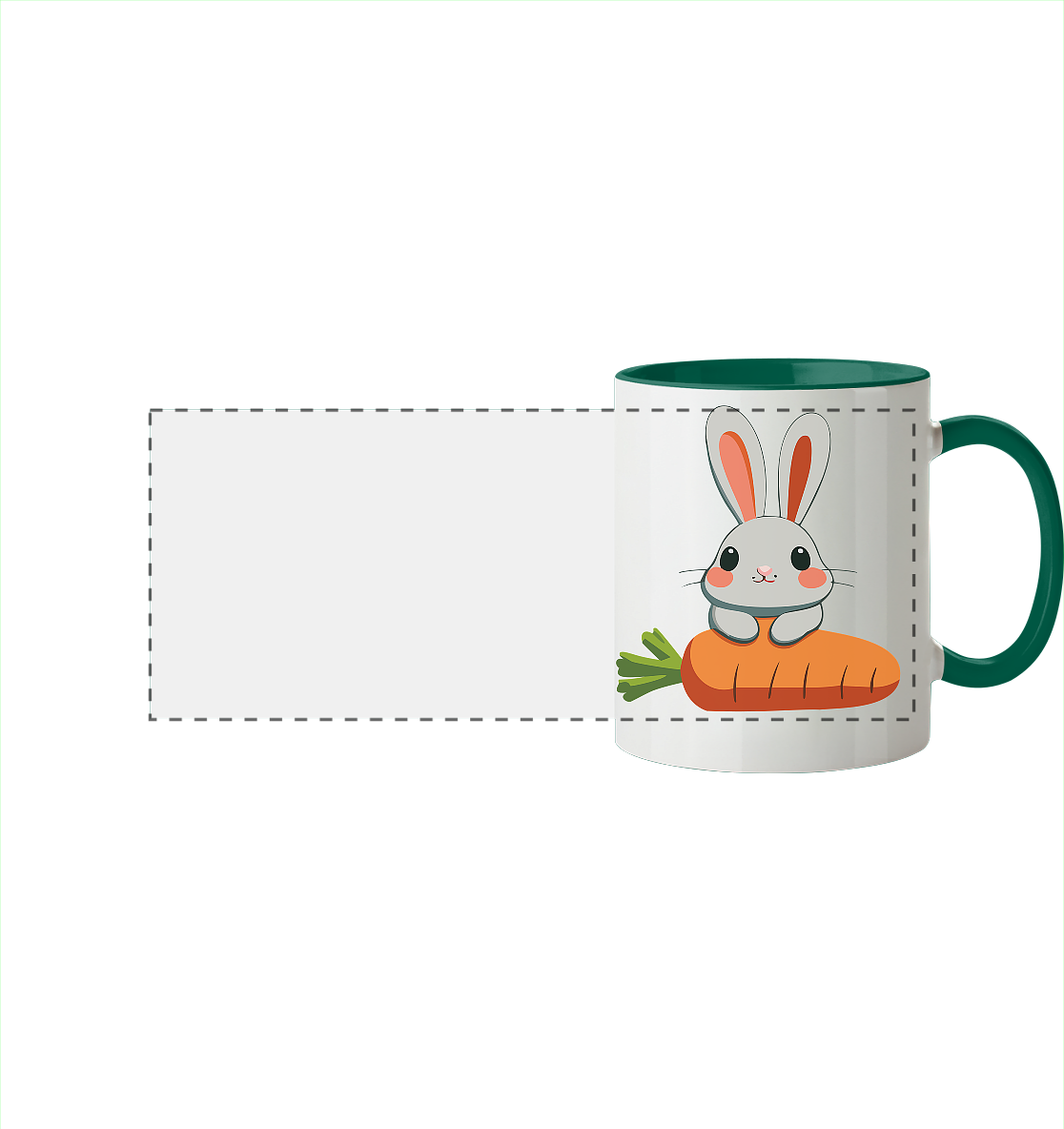 Mein Name ist Hase - Panorama Tasse zweifarbig