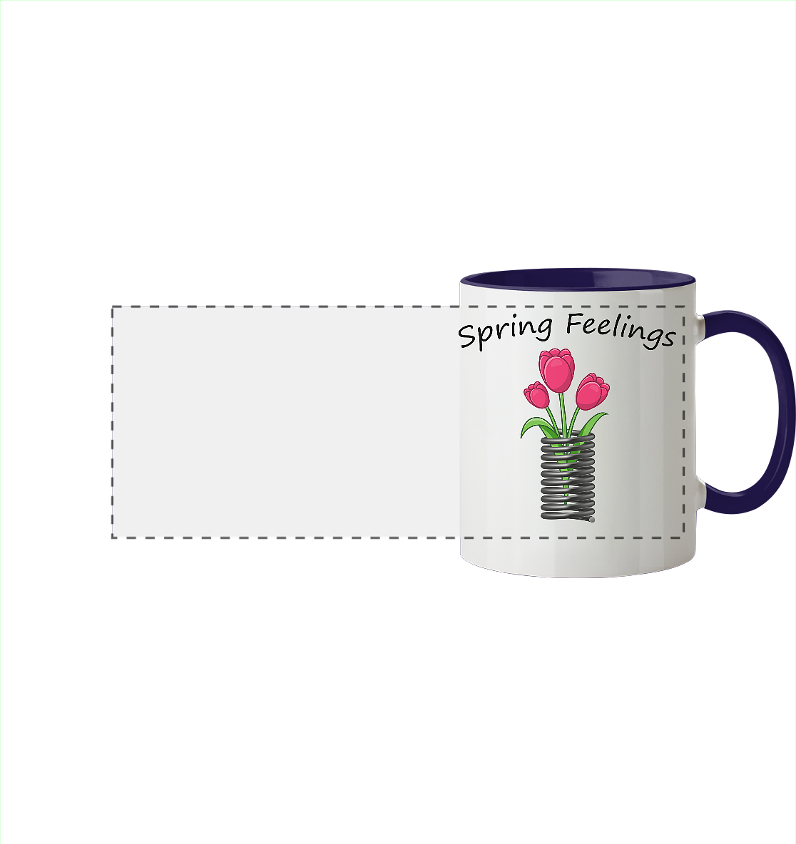 Spring Feelings - Panorama Tasse zweifarbig