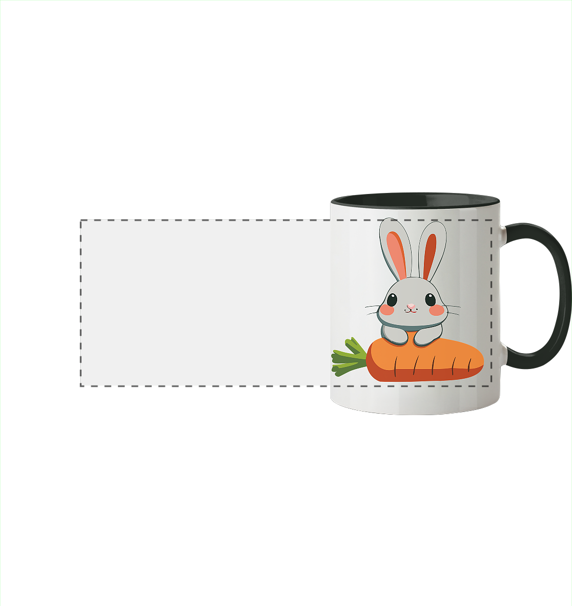 Mein Name ist Hase - Panorama Tasse zweifarbig