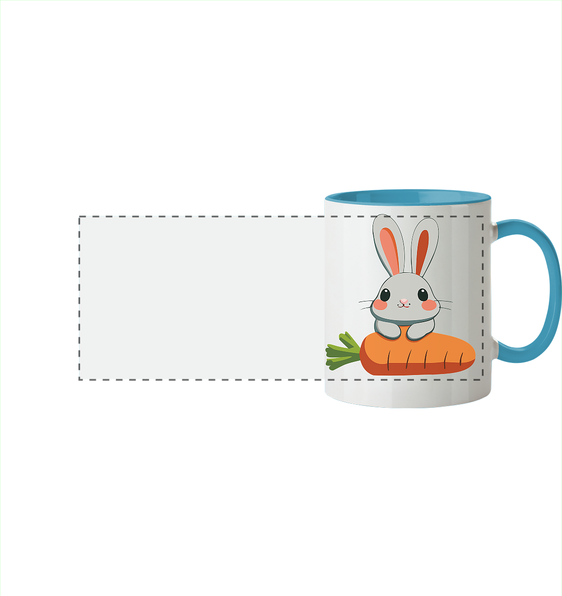 Mein Name ist Hase - Panorama Tasse zweifarbig