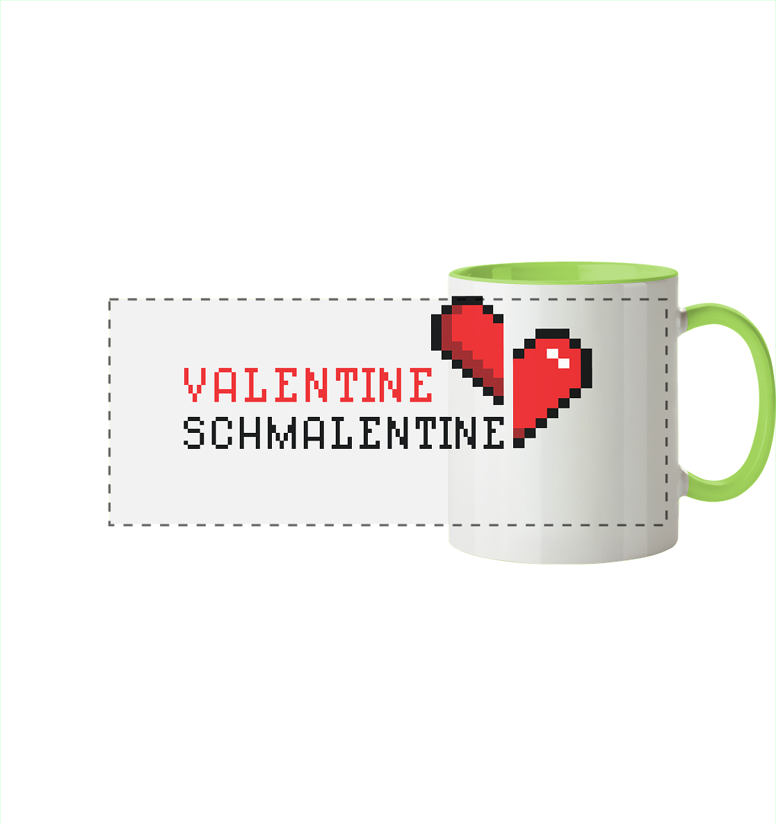 Valentine Schmalentine - Panorama Tasse zweifarbig