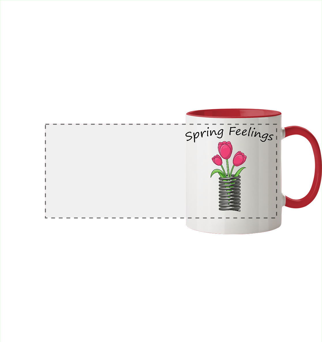 Spring Feelings - Panorama Tasse zweifarbig