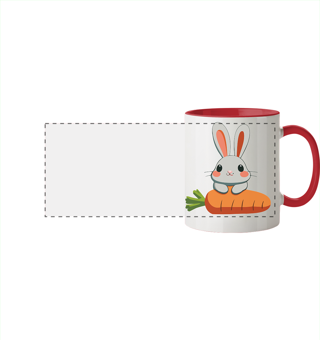 Mein Name ist Hase - Panorama Tasse zweifarbig