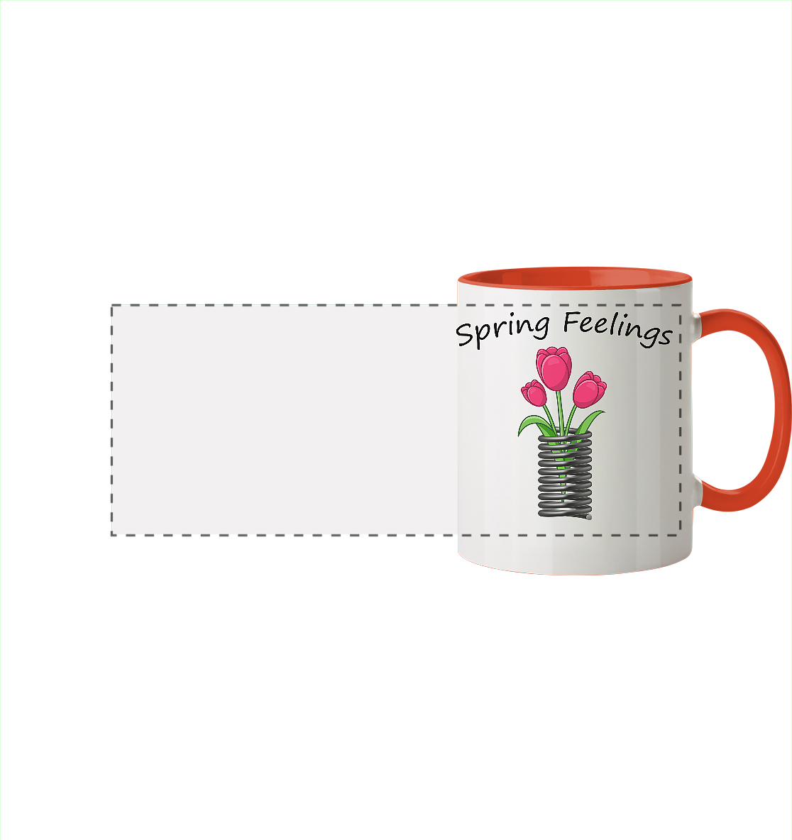 Spring Feelings - Panorama Tasse zweifarbig