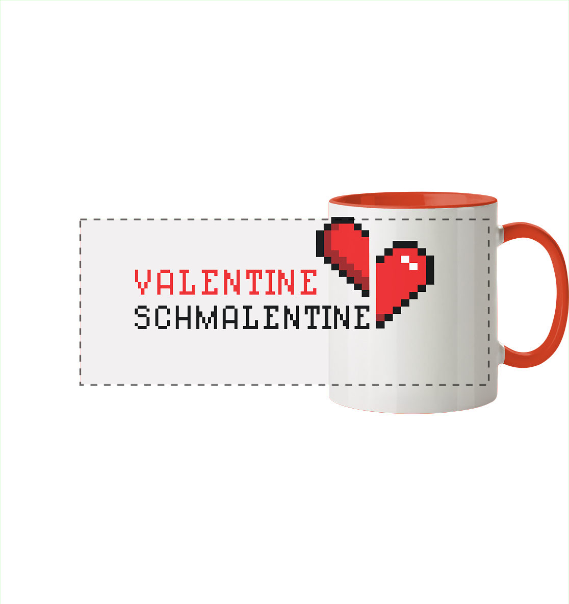 Valentine Schmalentine - Panorama Tasse zweifarbig