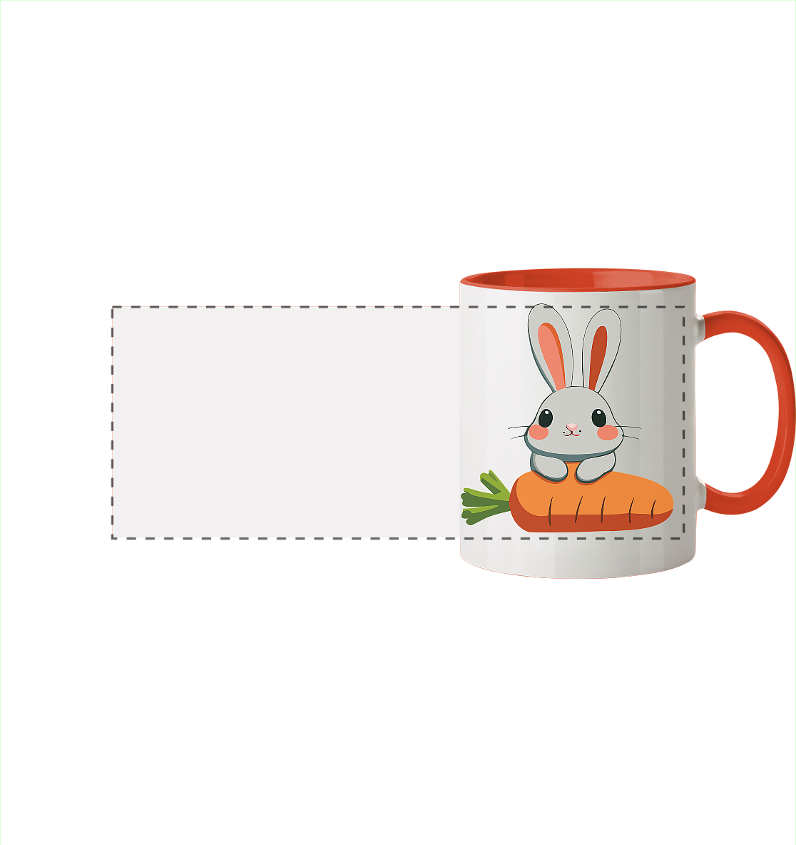 Mein Name ist Hase - Panorama Tasse zweifarbig