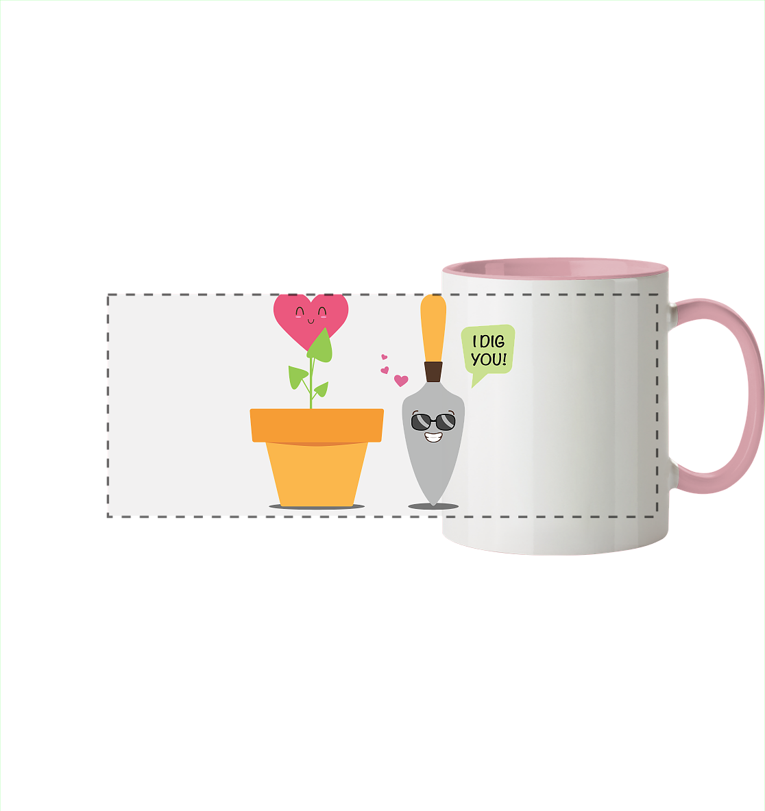 I dig you - Panorama Tasse zweifarbig