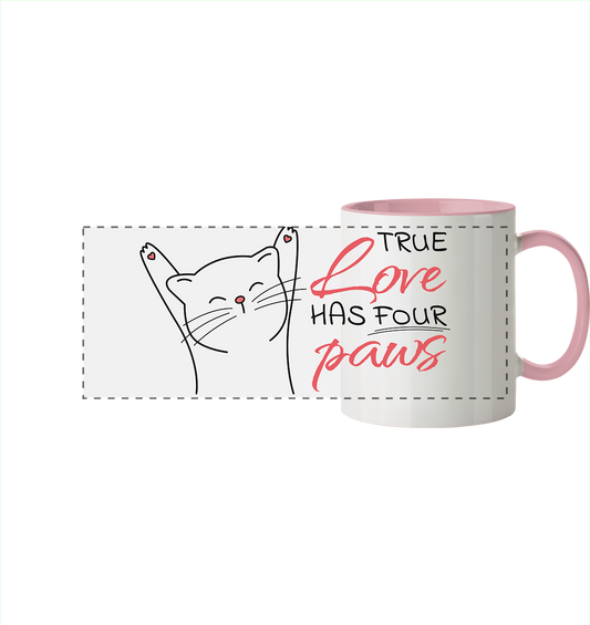 True Paw Love - Panorama Tasse zweifarbig