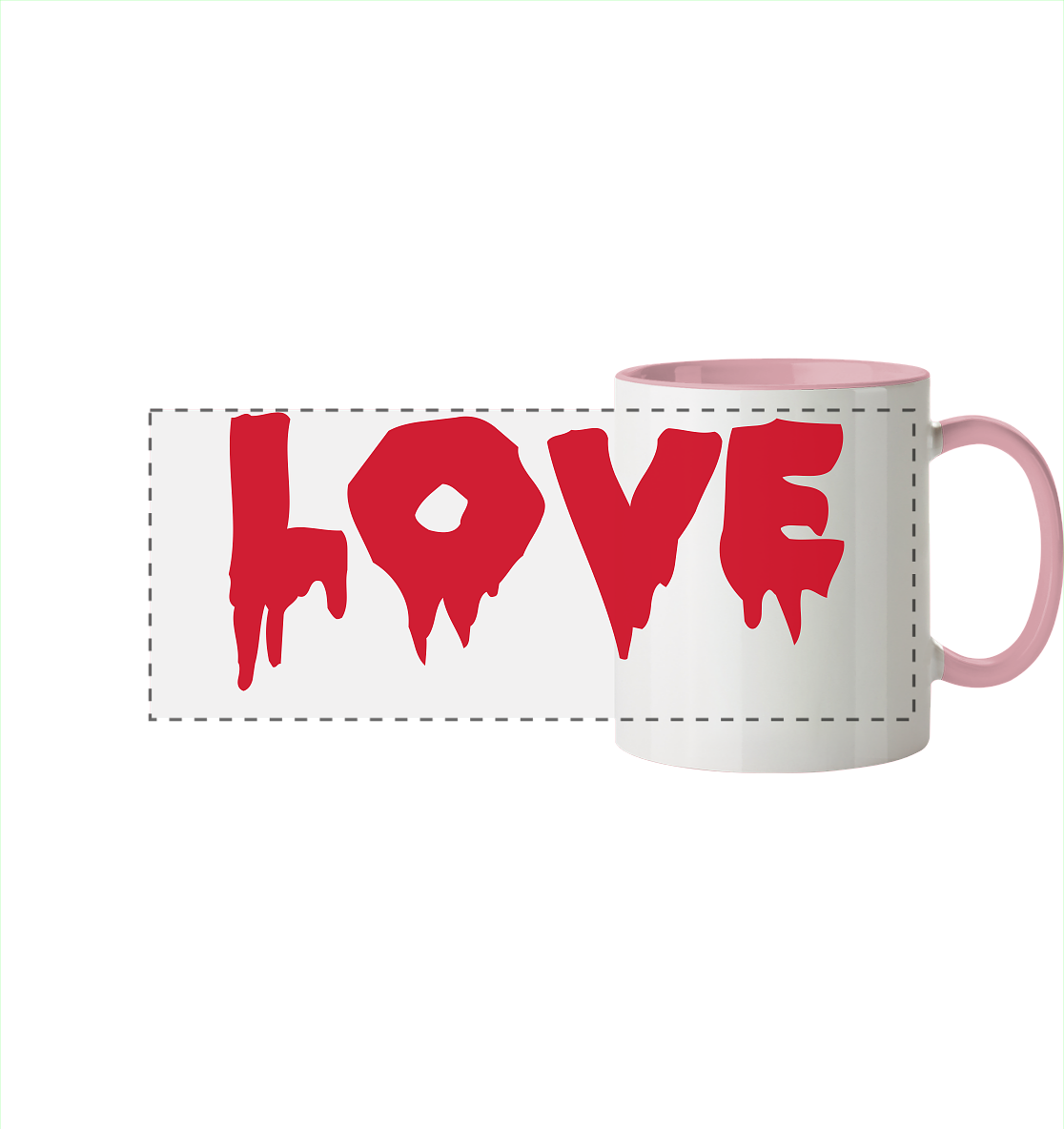 Love - Panorama Tasse zweifarbig