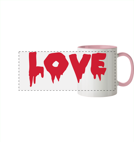 Love - Panorama Tasse zweifarbig