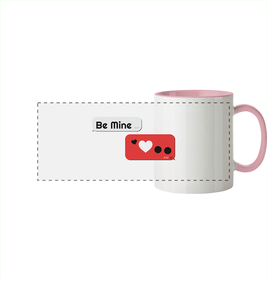 Be Mine - Panorama Tasse zweifarbig