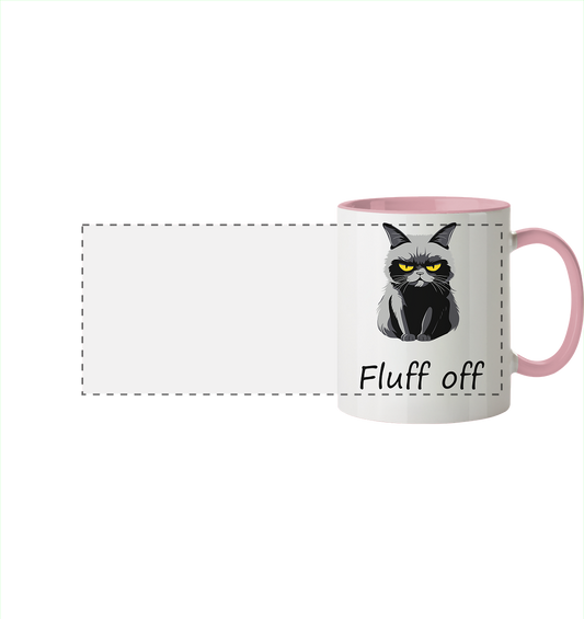 Fluff off - Panorama Tasse zweifarbig