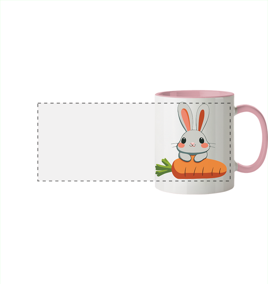 Mein Name ist Hase - Panorama Tasse zweifarbig