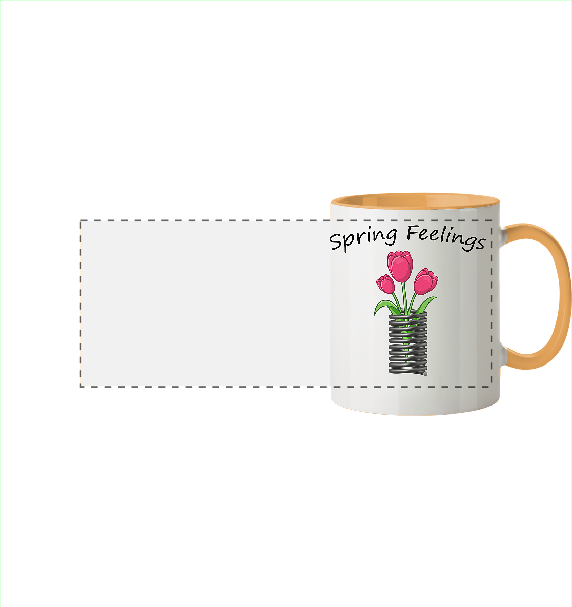 Spring Feelings - Panorama Tasse zweifarbig