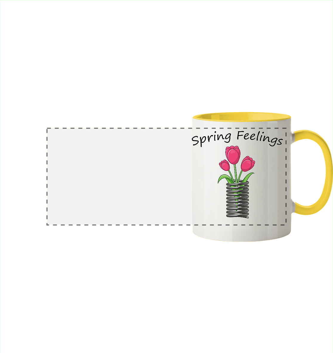 Spring Feelings - Panorama Tasse zweifarbig