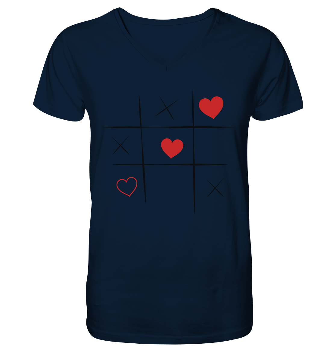 Tic-Tac-Love - V-Neck Shirt