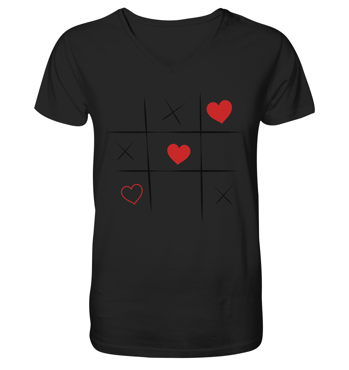 Tic-Tac-Love - V-Neck Shirt