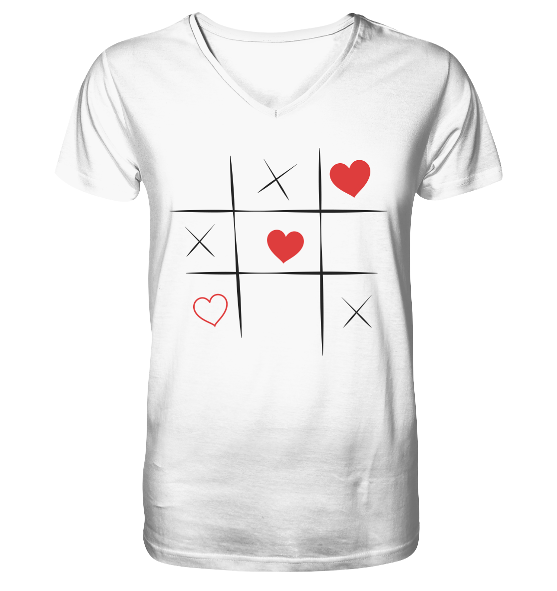 Tic-Tac-Love - V-Neck Shirt