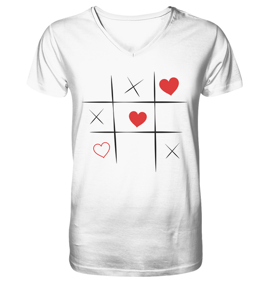 Tic-Tac-Love - V-Neck Shirt